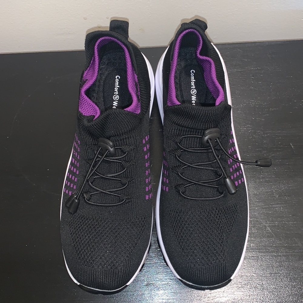 ComfortWear Stretch Cushion Shoes -‎ ComfortWear, Black Purple / US Women 9